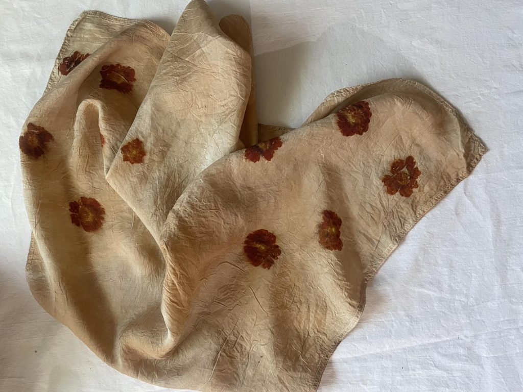 silk flower bandana